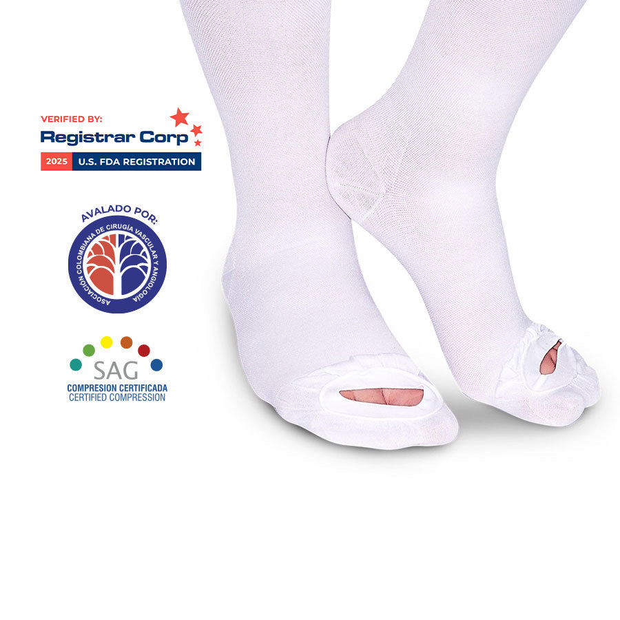 Medias antiembólicas de rodilla (18–23 mmHg)