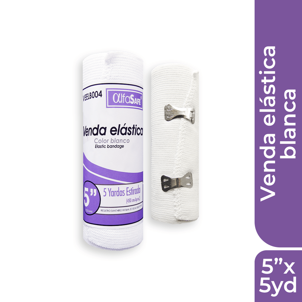 Venda elástica blanca 5x5