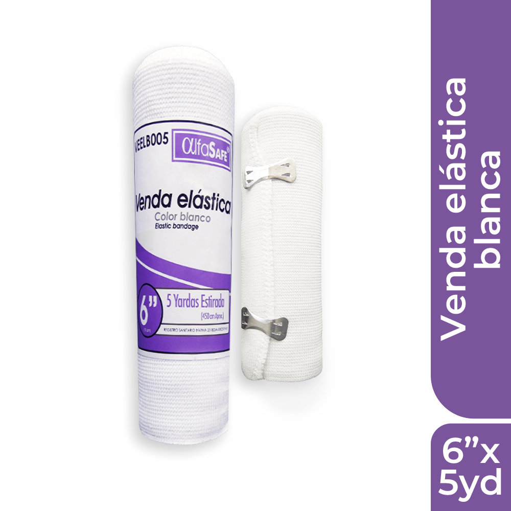 Venda elástica blanca 6x5