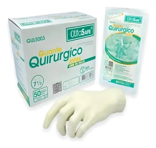 Guantes quirúrgicos estériles (sin talco)