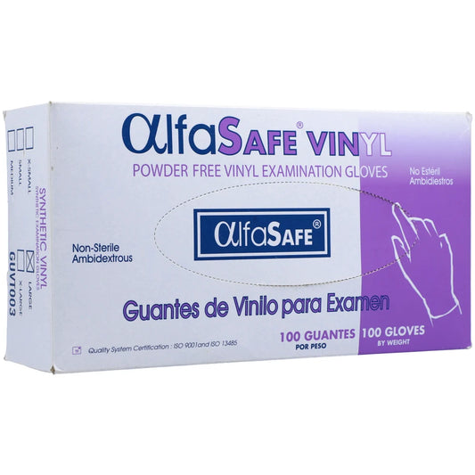 Guantes de vinilo para examen (Caja x100 unds)