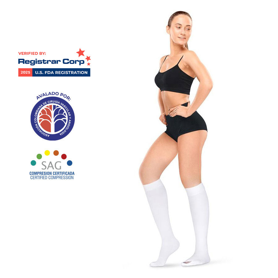 Medias antiembólicas de rodilla (18–23 mmHg)