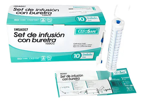 Set de infusión con buretra 150 cc