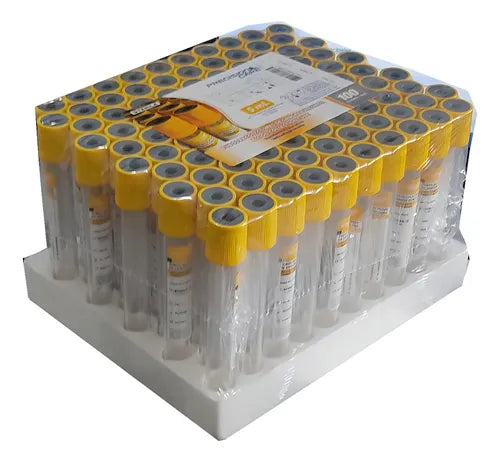 Tubos recolectores de sangre evacuada 5 ml (amarillo) x100 UNDS