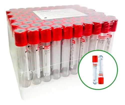 Tubos recolectores de sangre evacuada 6 ml (rojo) x100 UNDS