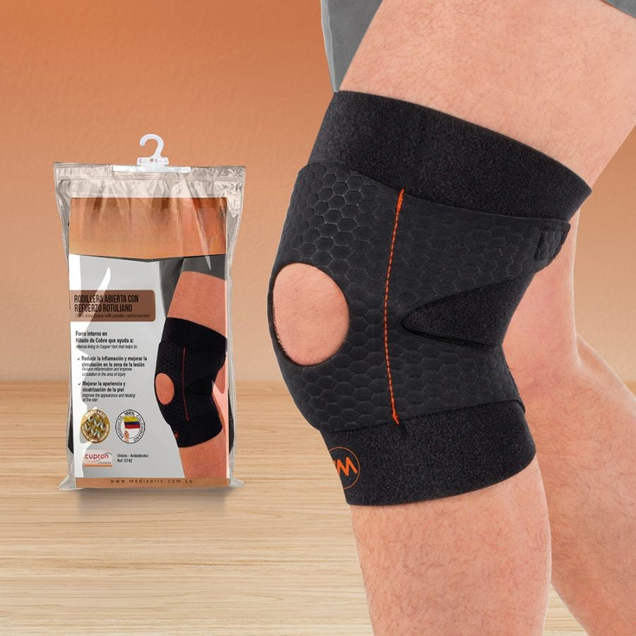 Rodillera ortopédica con soporte rotuliano